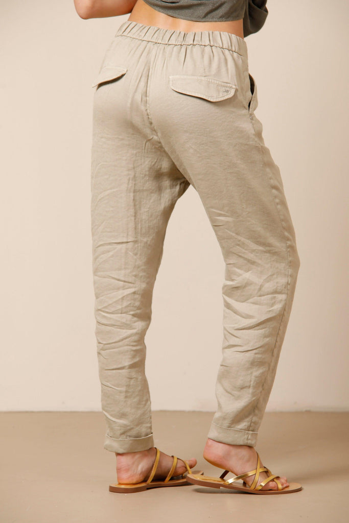 Malibu Jogger City woman chino pants in linen blend with drawstring relaxed - Mason's US