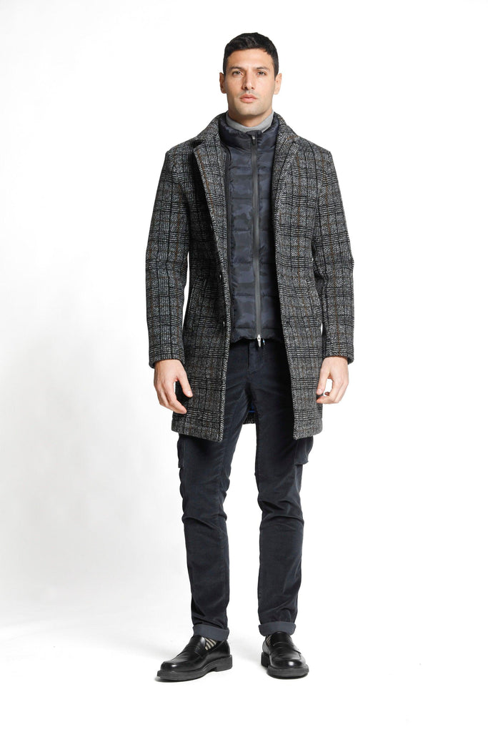 Los Angeles man wool cloth coat with galles pattern - Mason's US