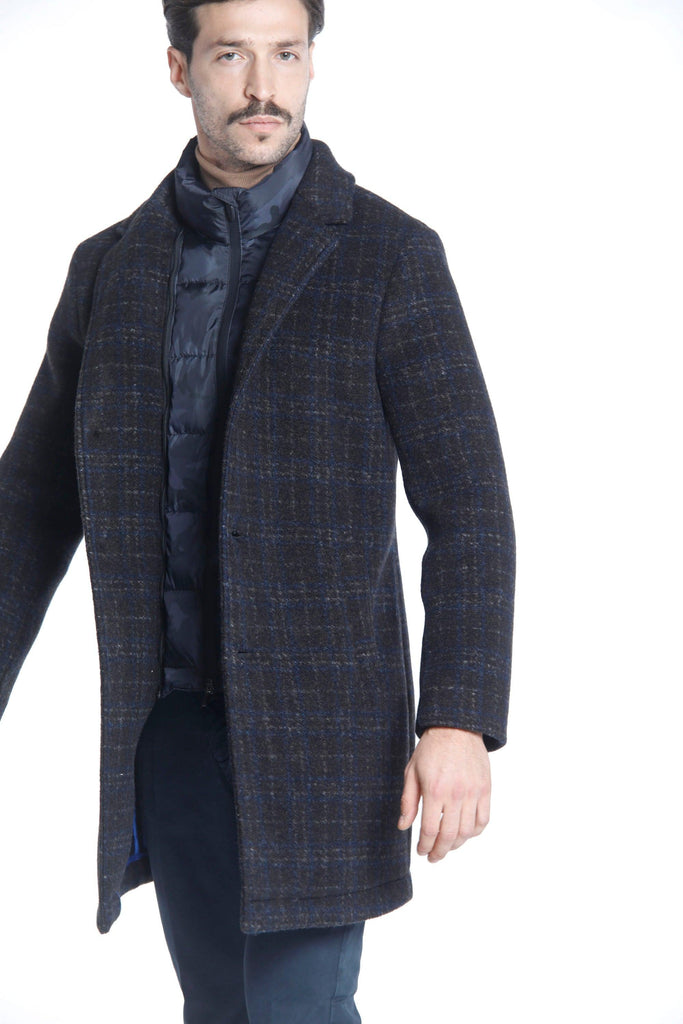 Los Angeles man wool cloth coat with shaded galles pattern - Mason's US