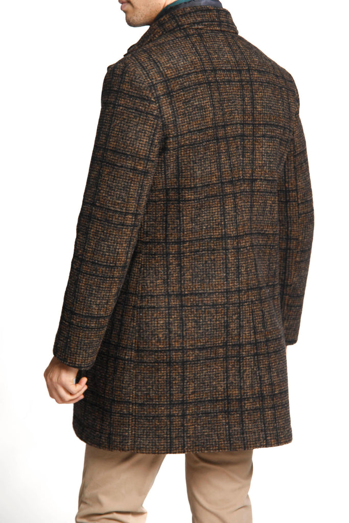 Los Angeles man wool cloth coat with micro galles pattern - Mason's US