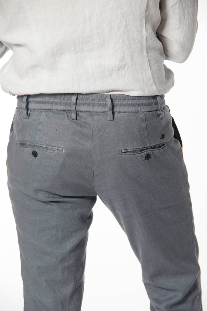 Milano Jogger man chino pants in linen and cotton extra slim