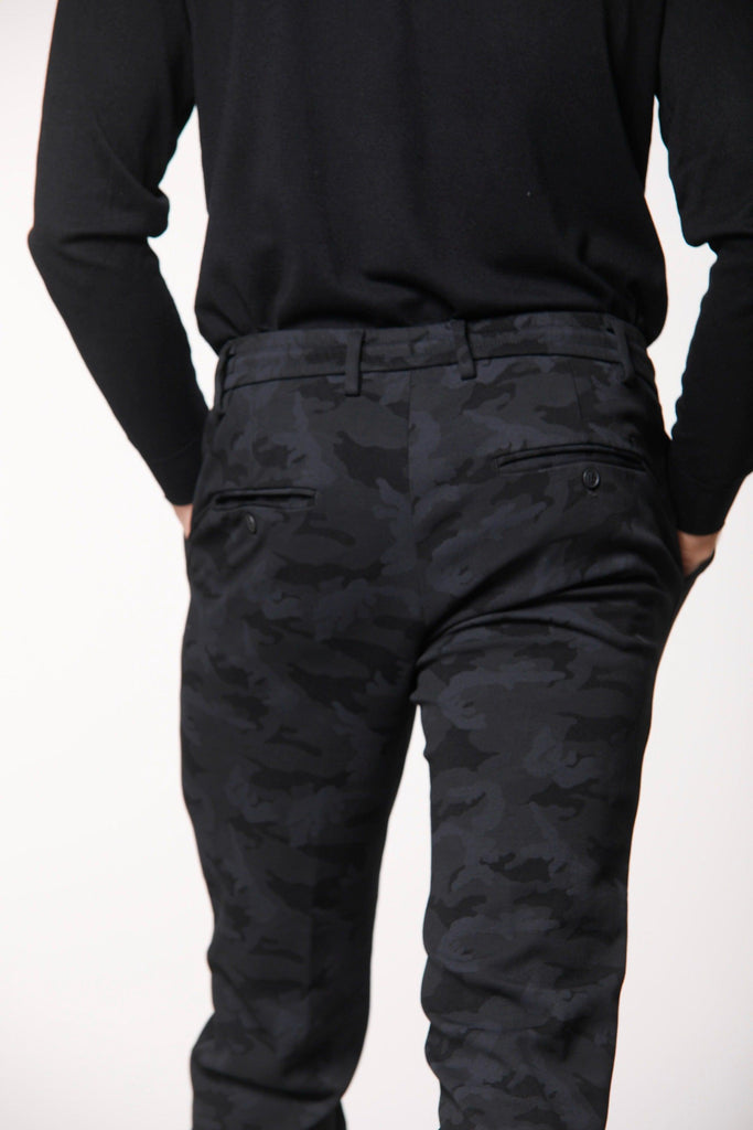 Milano Jogger man viscose chino pants camouflage pattern extra slim