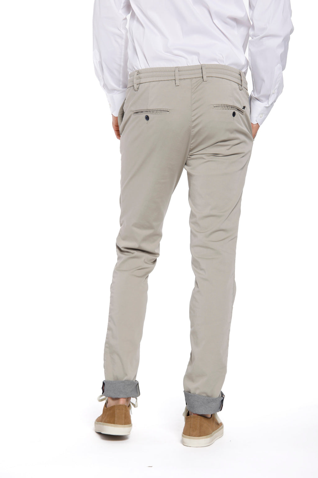 Milano Jogger Travel man chino pants in techno stretch satin extra slim
