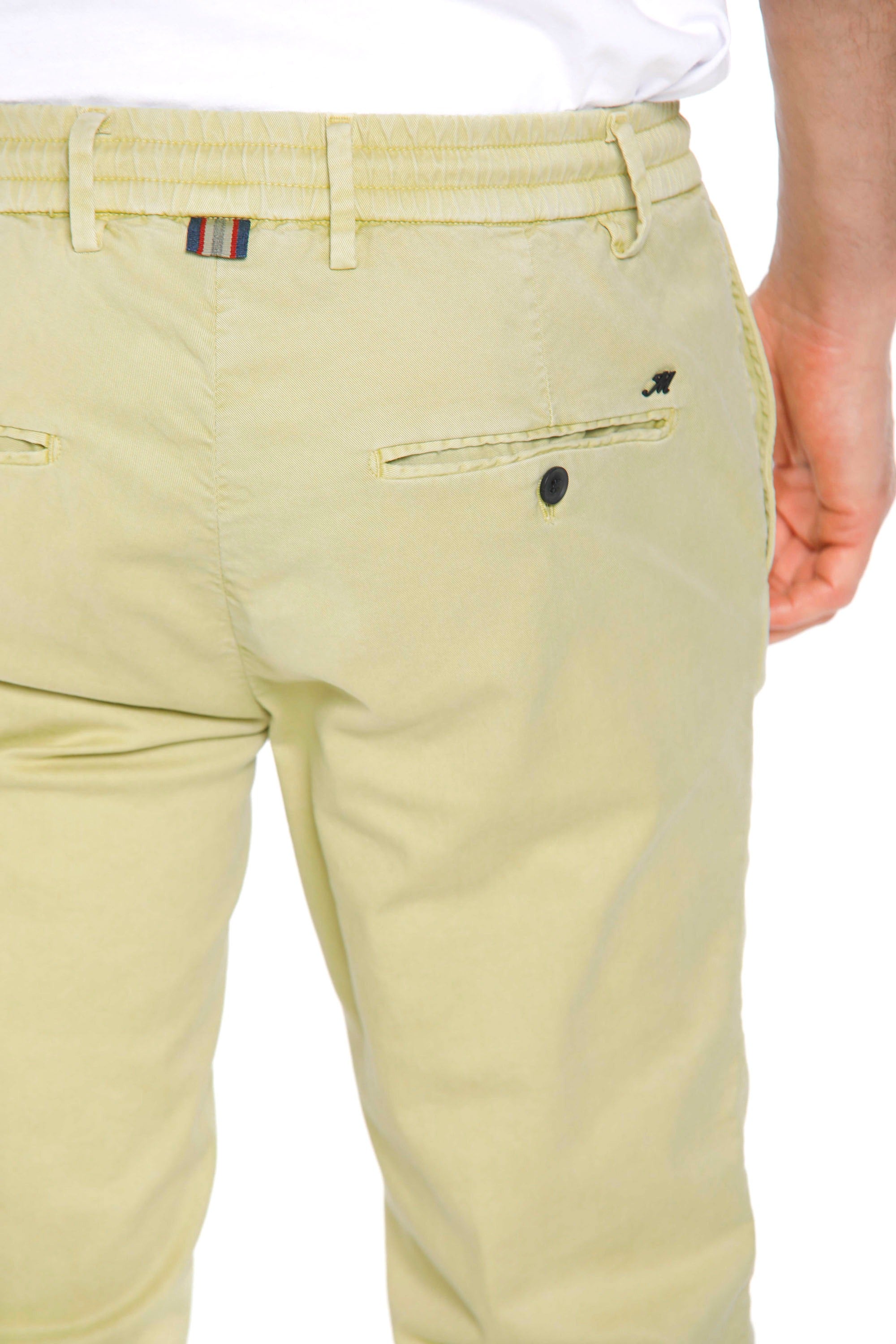 Milano Jogger man chino pants in cotton and tencel extra slim