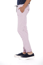 Milano Jogger man chino pants in cotton and tencel extra slim