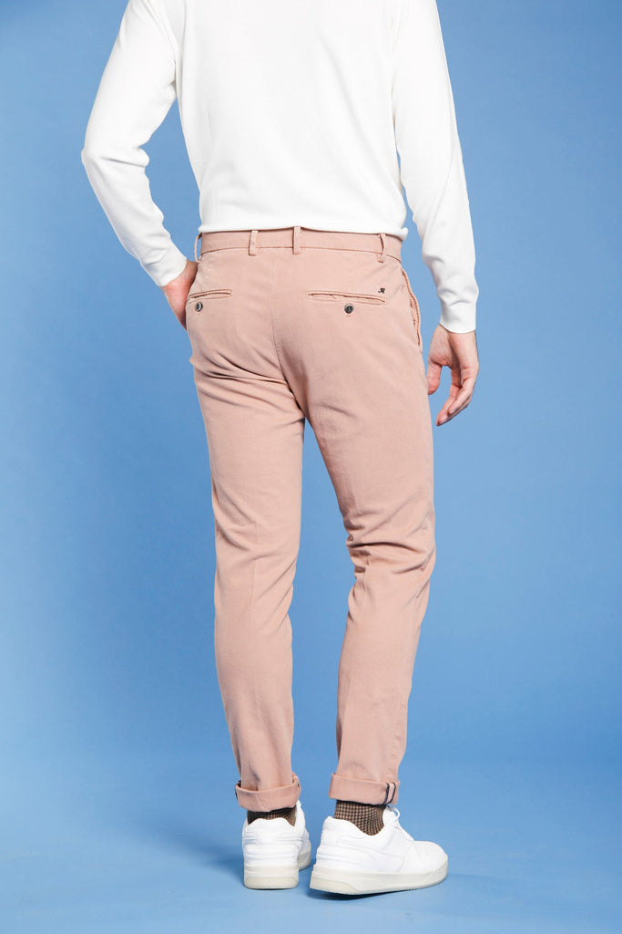 Milano Style man chino pant in gabardine and cotton modal stretch extra slim