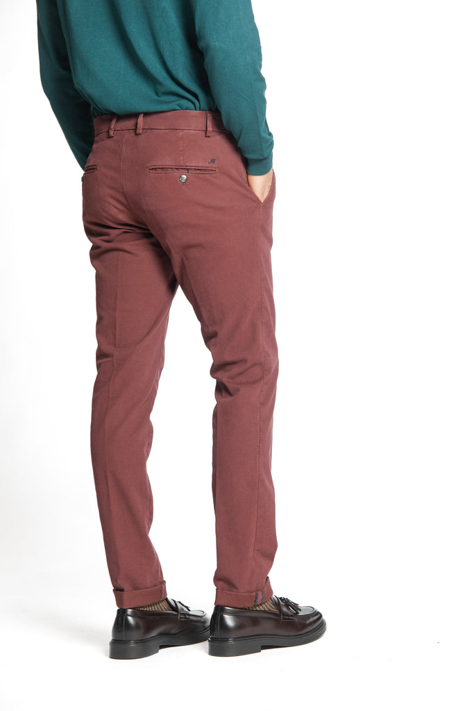 Milano Style man chino pant in gabardine and cotton modal stretch extra slim