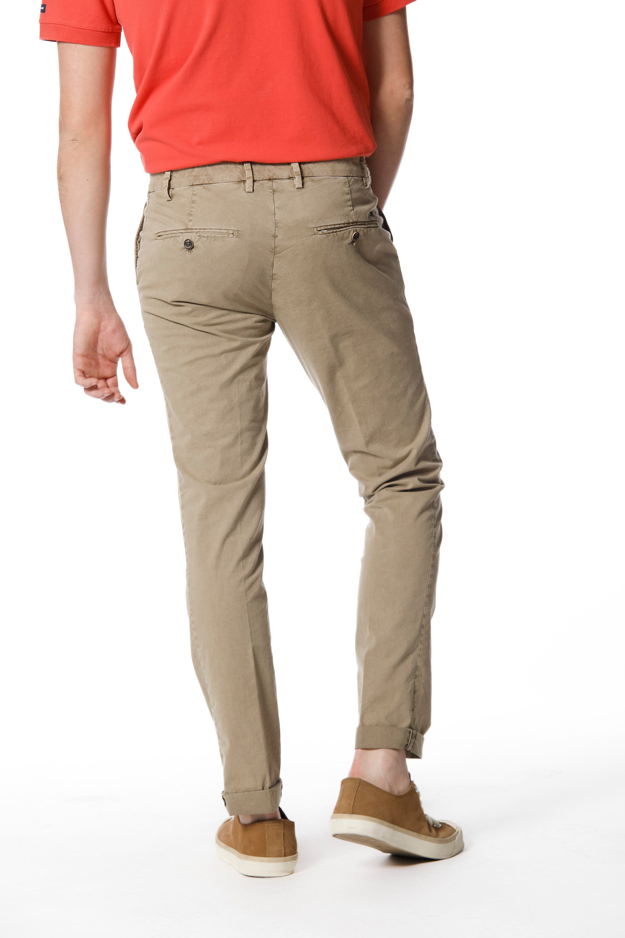 Milano Style Essential man chino pants in stretch cotton icon washing extra slim