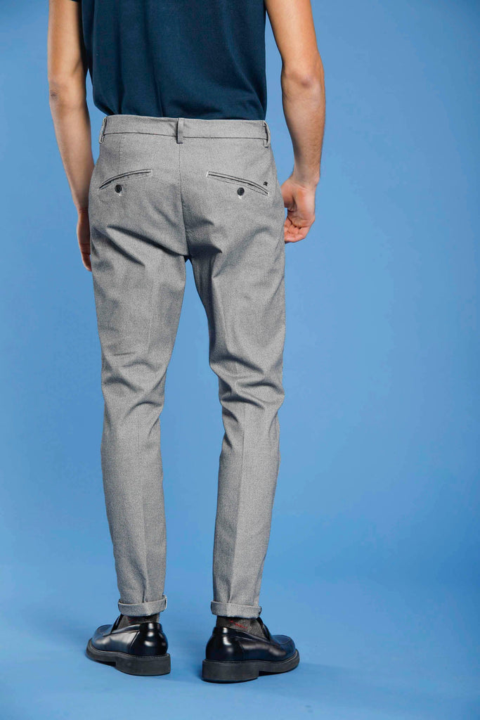 Osaka Style man chino pant in cotton modal with micro design carrot fit - Mason's US