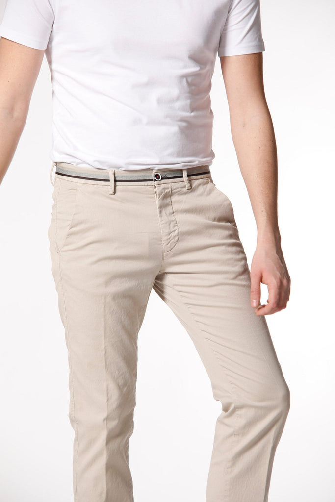 Torino Summer man chino pants in cotton and tencel with ribbon slim - Mason's US