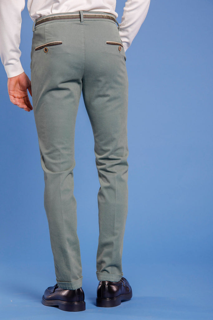 Torino Winter man chino pants in gabardine and modal stretch slim