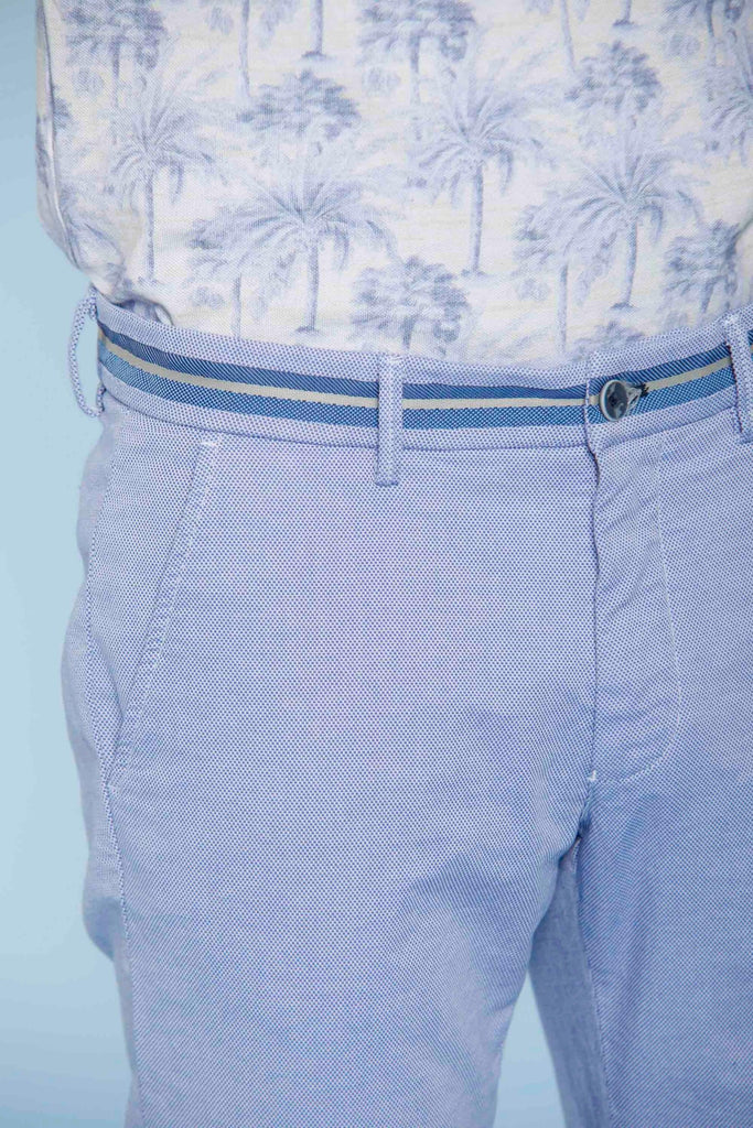 Torino Elegance man chino pants in cotton damier with ribbon slim - Mason's US