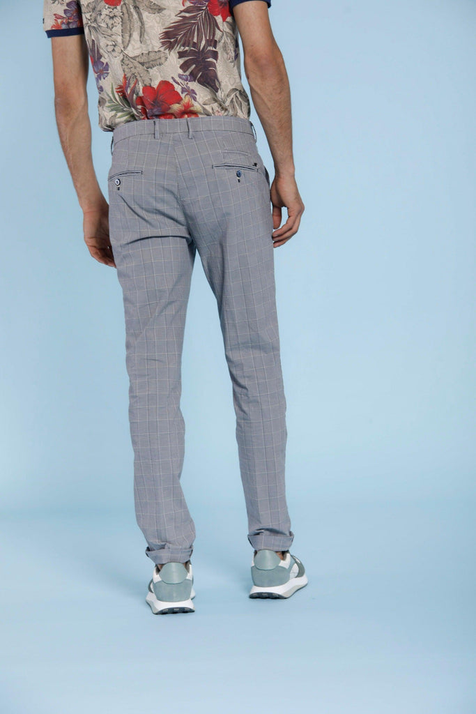 Torino Ocean man chino pants in cotton and tencel with wales pattern slim - Mason's US