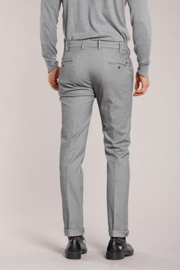 Torino Prestige man cotton modal chino pants with micro patterned slim - Mason's US