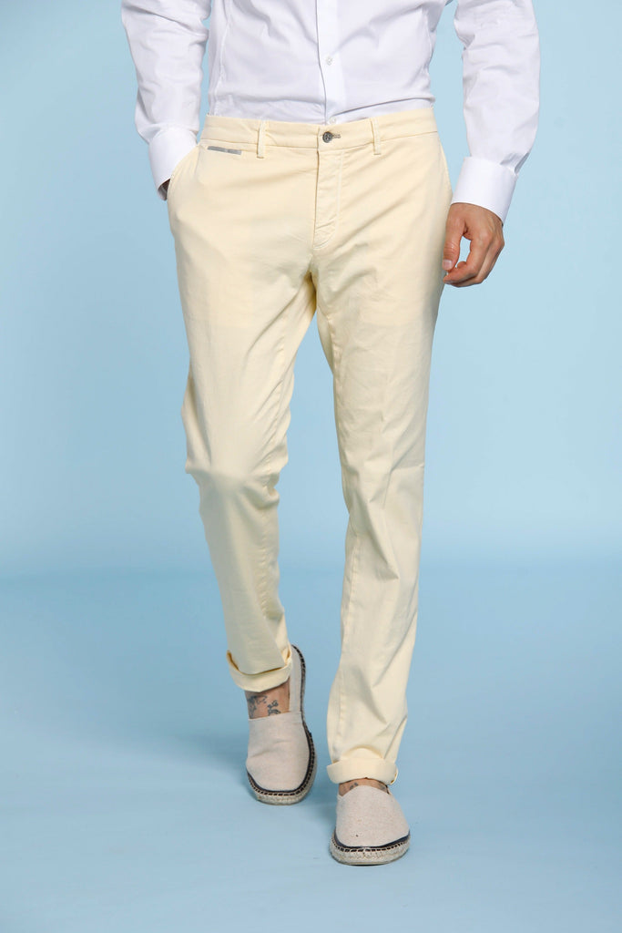 Forte dei Marmi Stripes man chino pants in cotton and tencel extra slim