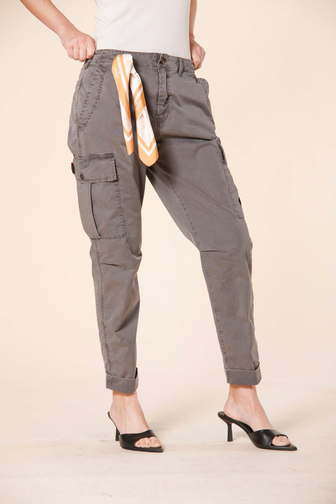 Image 1 of women's cargo pants in brownish colored cotton twill icon washes Judy Archivio W model by Mason's