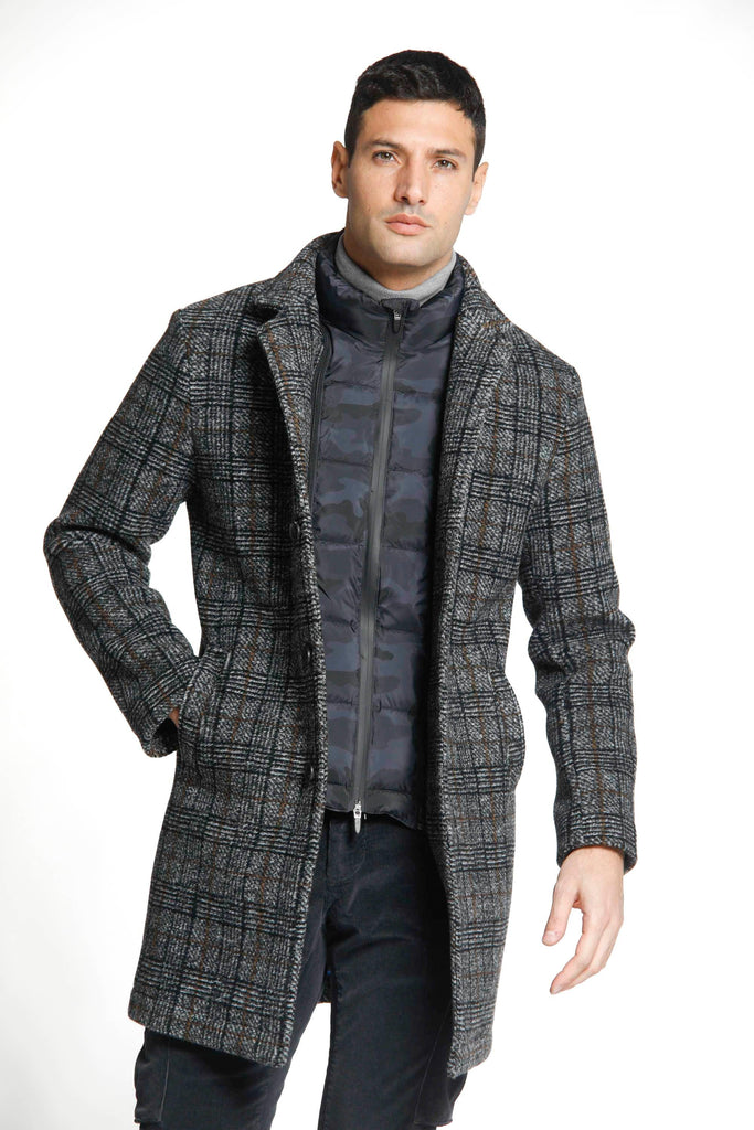 Los Angeles man wool cloth coat with wales pattern