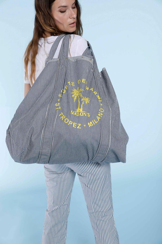 Mason's Bag unisex in cotton with yellow prints ① - Mason's US