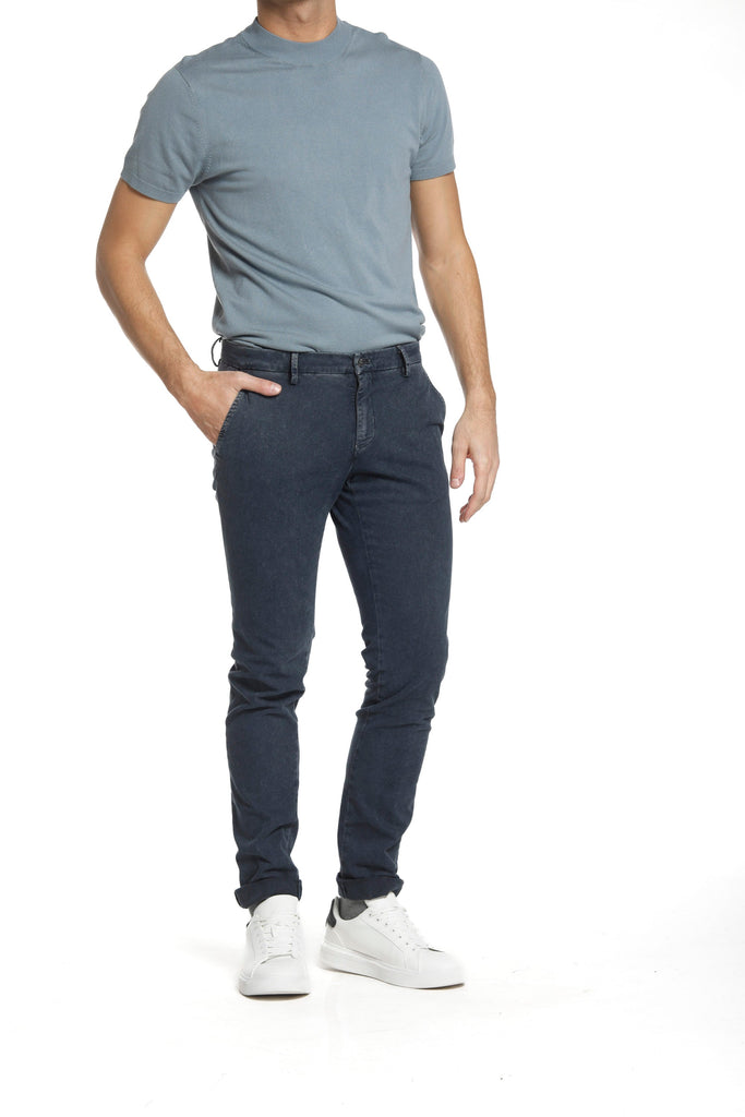 Milano Style Essential man chino pant in gabardine and modal stretch extra slim fit