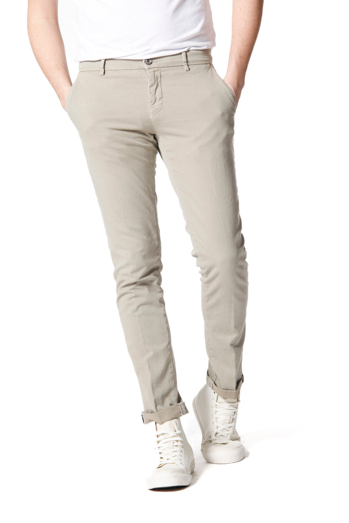 Milano Style man chino pants in jacquard cotton extra slim