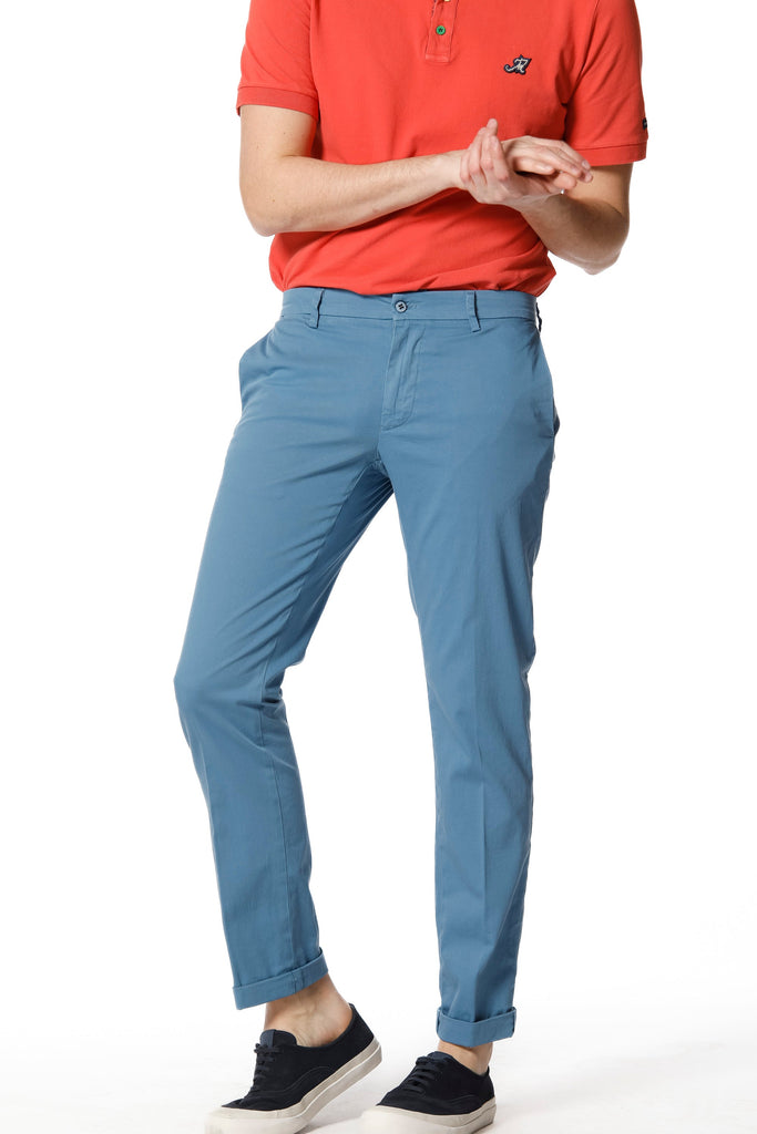 New York man chino pants in stretch satin regular ①