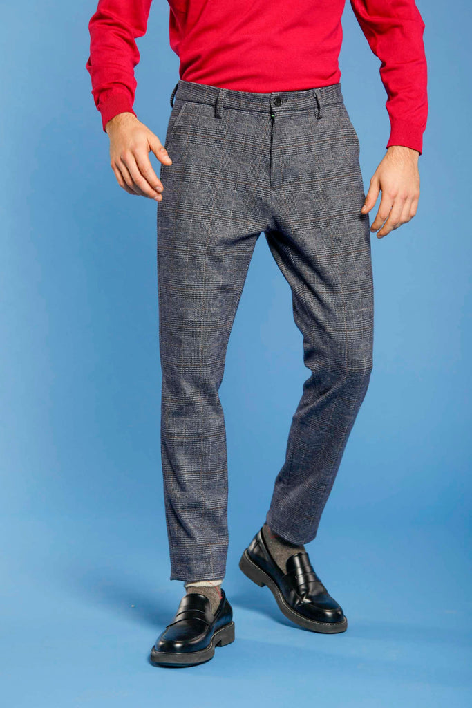 Osaka Style man chino pants in galles patterned jersey carrot - Mason's US