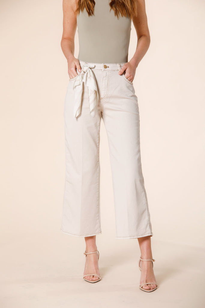Image 1 of 5 pockets pants in stucco colored denim Samantha model by Mason's
